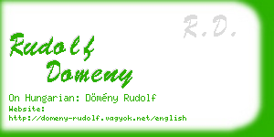 rudolf domeny business card