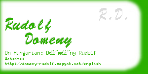 rudolf domeny business card